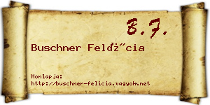 Buschner Felícia névjegykártya